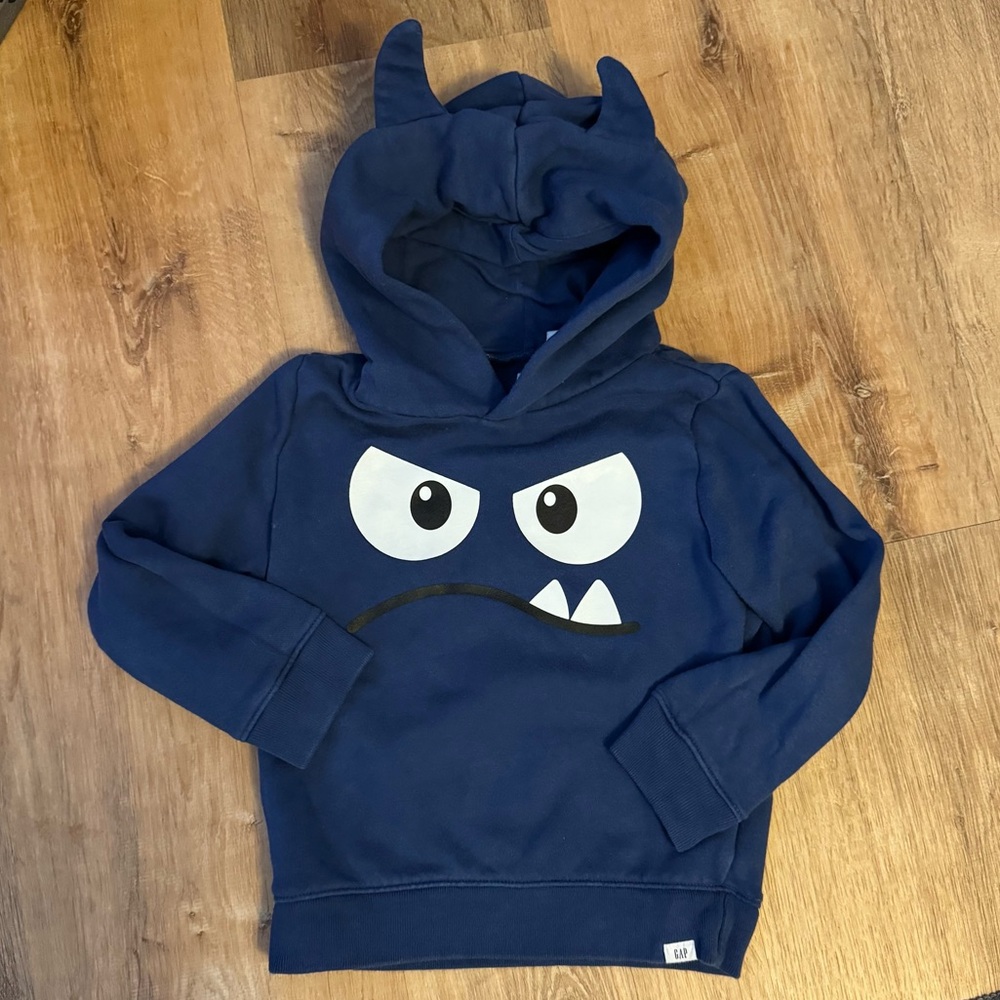 GAP Navy Blue Monster Face Hoodie